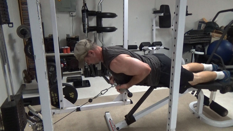 Low Pulley Prone Pulldowns Slight Incline Top