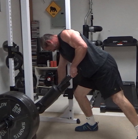 Safety Squat Bar Rotary Rows For Lat Stretch Training