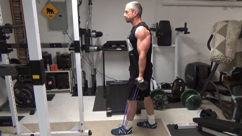 Band-Resisted Supination Curls For Building Bigger Biceps