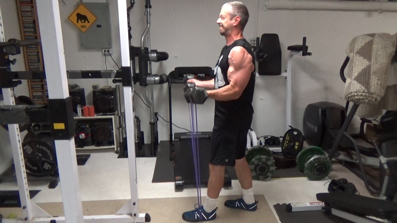 Band-Resisted Supination Curls For Building Bigger Biceps