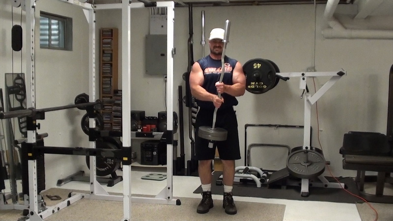 Vertical Barbell Curls Down