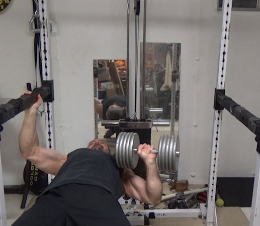 One-Arm Braced Dumbbell Bench Press
