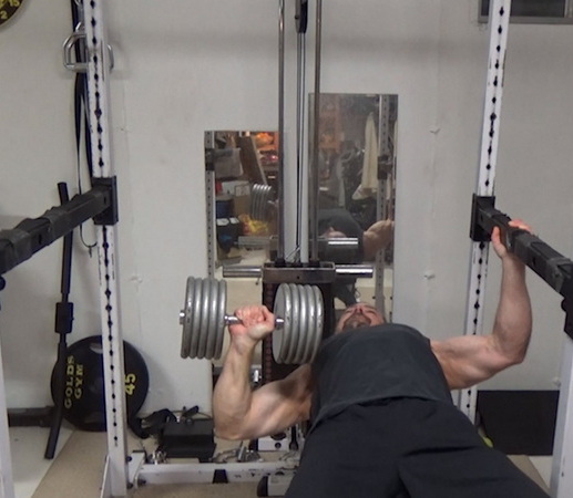 One-Arm Braced Dumbbell Bench Press