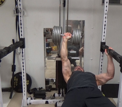 One-Arm Braced Dumbbell Bench Press