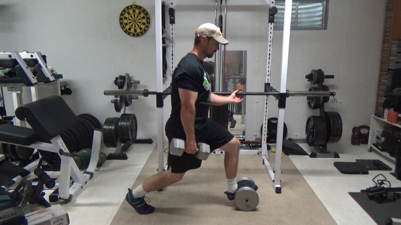 Rolling Dumbbell Lunges for Adductors/Inner Thighs 2