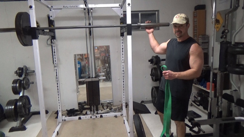 Band-Barbell Forearm Roller Chin-Ups  Setup 1