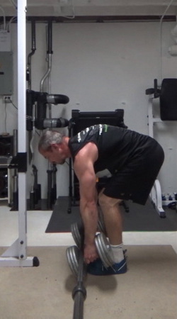 Build bigger forearms with Barbell on Dumbbell Rows