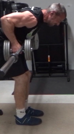 Build bigger forearms with Barbell on Dumbbell Rows