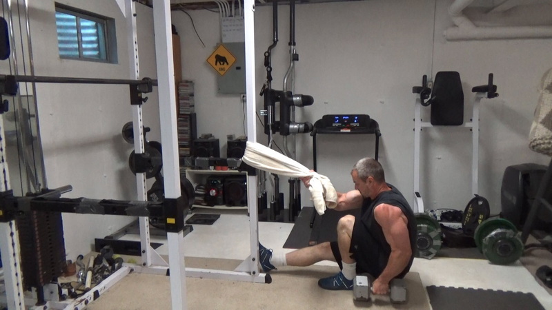 Single Leg Towel Pistol Squats For Bodyweight Leg Training