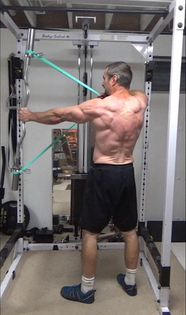 EZ Bar and Band Archer Pulls For Rear Delts and Upper Back