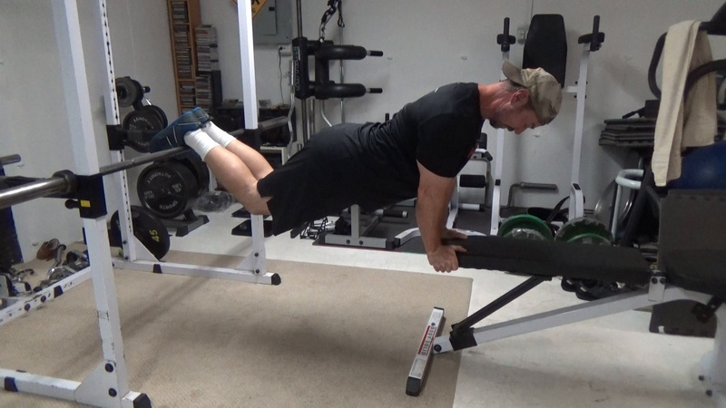 Elevated Neutral Grip Tiger Bends - Bodyweight Training For The Lateral Head of The Triceps Start