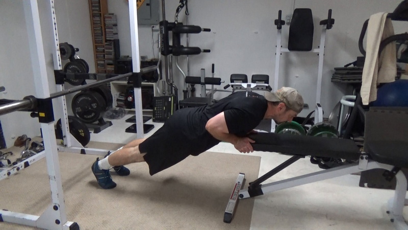 Elevated Neutral Grip Tiger Bends - Bodyweight Training For The Lateral Head of The Triceps Bottom easy