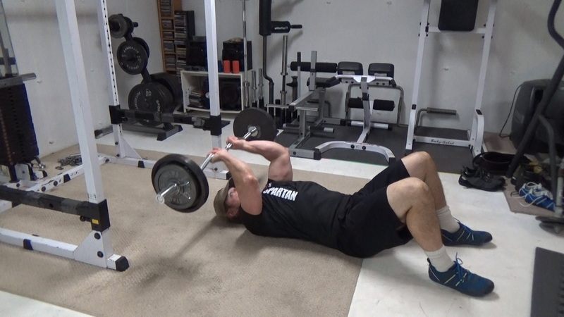 In-Set Supersets With the EZ Curl Bar For Total Tricep Training Setup2