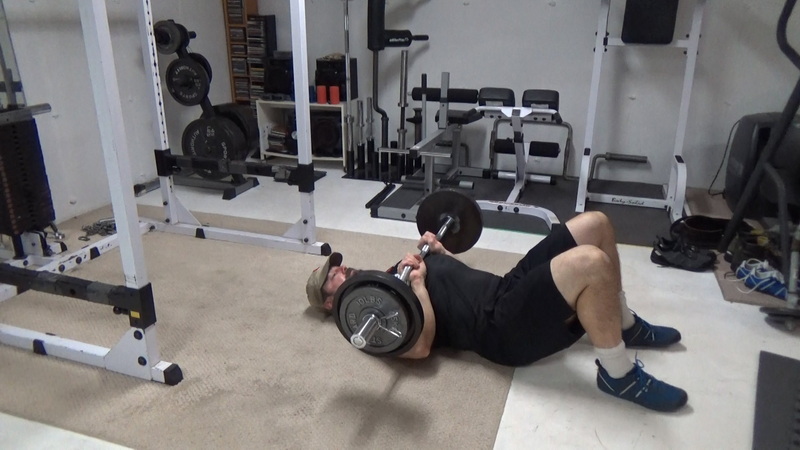 In-Set Supersets With the EZ Curl Bar For Total Tricep Training Bottom of Press