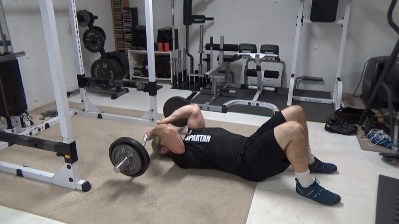 In-Set Supersets With the EZ Curl Bar For Total Tricep Training Bottom of Extension