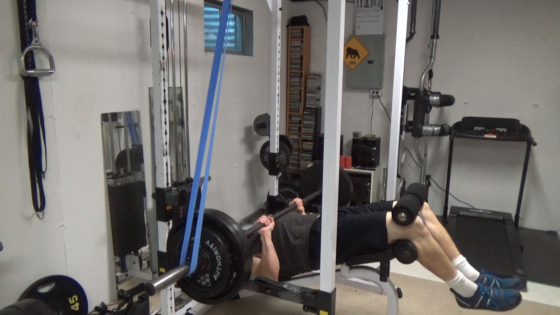 Reverse Band Decline Bench Press for Tricep Mass