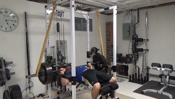 Reverse Band Eccentric Bench Press For Building Fast Bench Press Strength Bottom