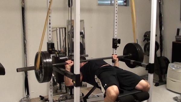 Reverse Band Bench Press...the IDEAL exercise for maintaining benching strength and power